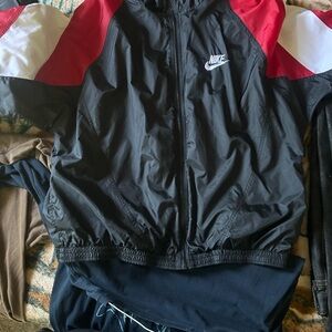 Nike Black and Red Colorblock Jacket